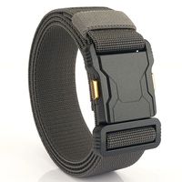 Quick Release Aluminium Alloy Pluggable Buckle Tactical Belt Elastic Belts For Men Stretch Waistband