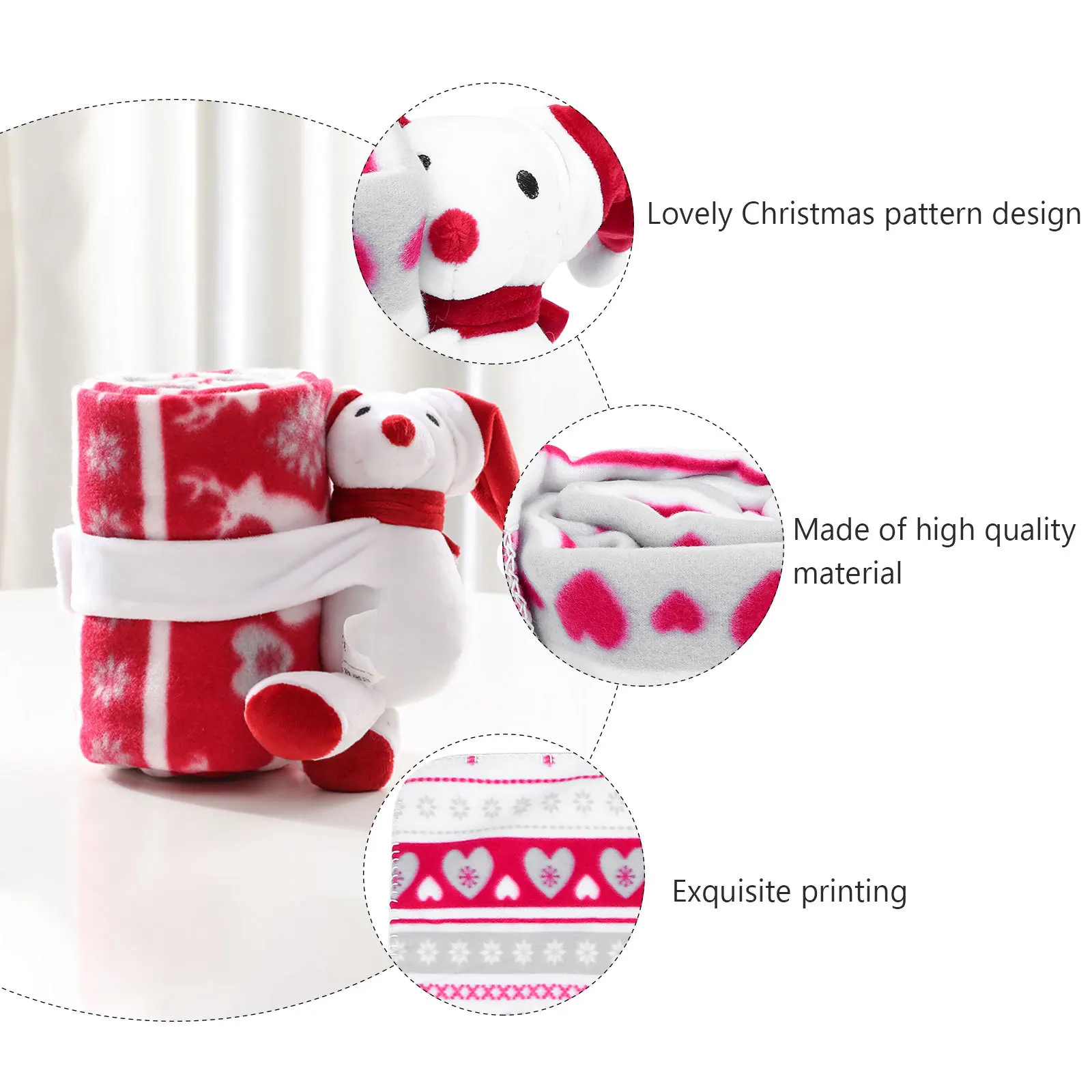 ผ้าห่มตกแต่งลายการ์ตูน ลายคริสต์มาส ผ้าโพลีเอสเตอร์นุ่มสบาย พิมพ์ลายสวยงาม ของขวัญน่ารักสำหรับเด็กผู้หญิง