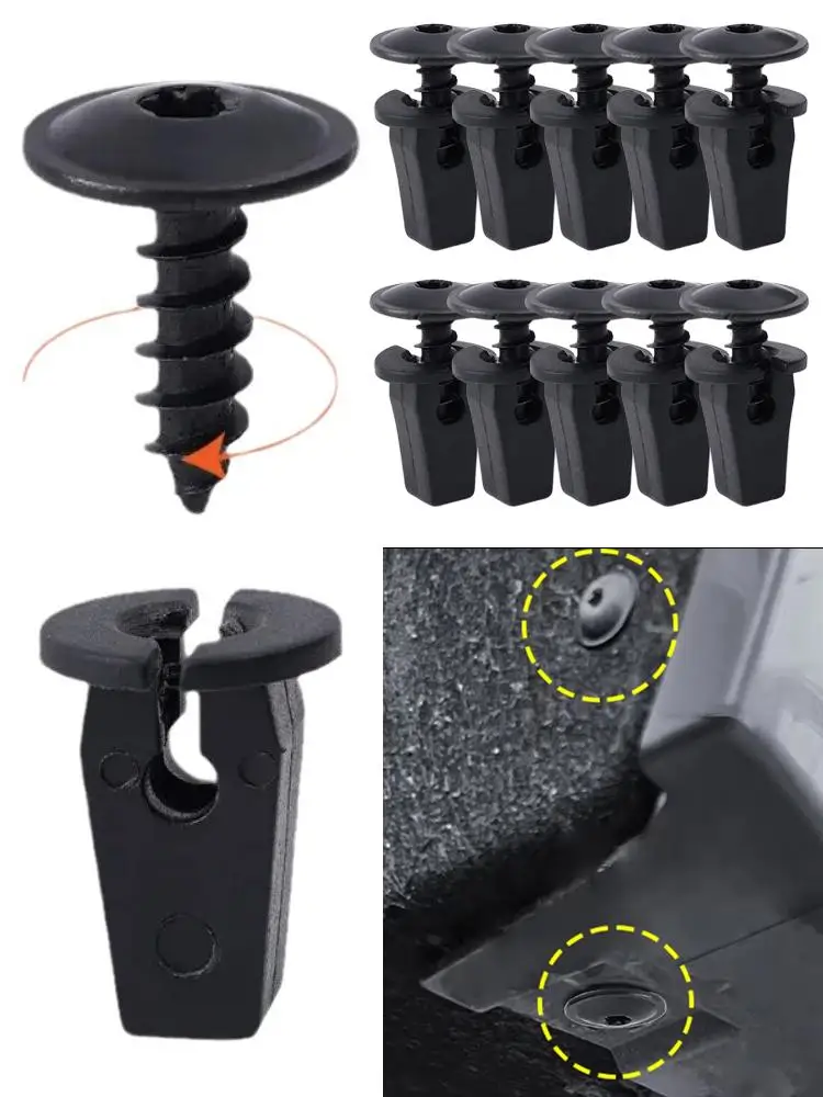 Vis à pression pour doublure de garde-boue automobile, 20/40 pièces, pour couvercle de moteur Volkswagen AUDI, sous plateau, garde-boue, Clips de fixation de roue, boulon