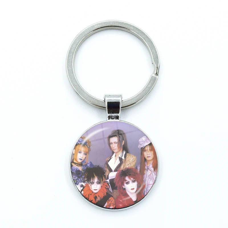 Malice Mizer Visual Kei Rock Band Mana Sama Gothic Rock Aesthetic Glass Pendant Keychain Jewelry Charm Bag Souvenir Key Ring