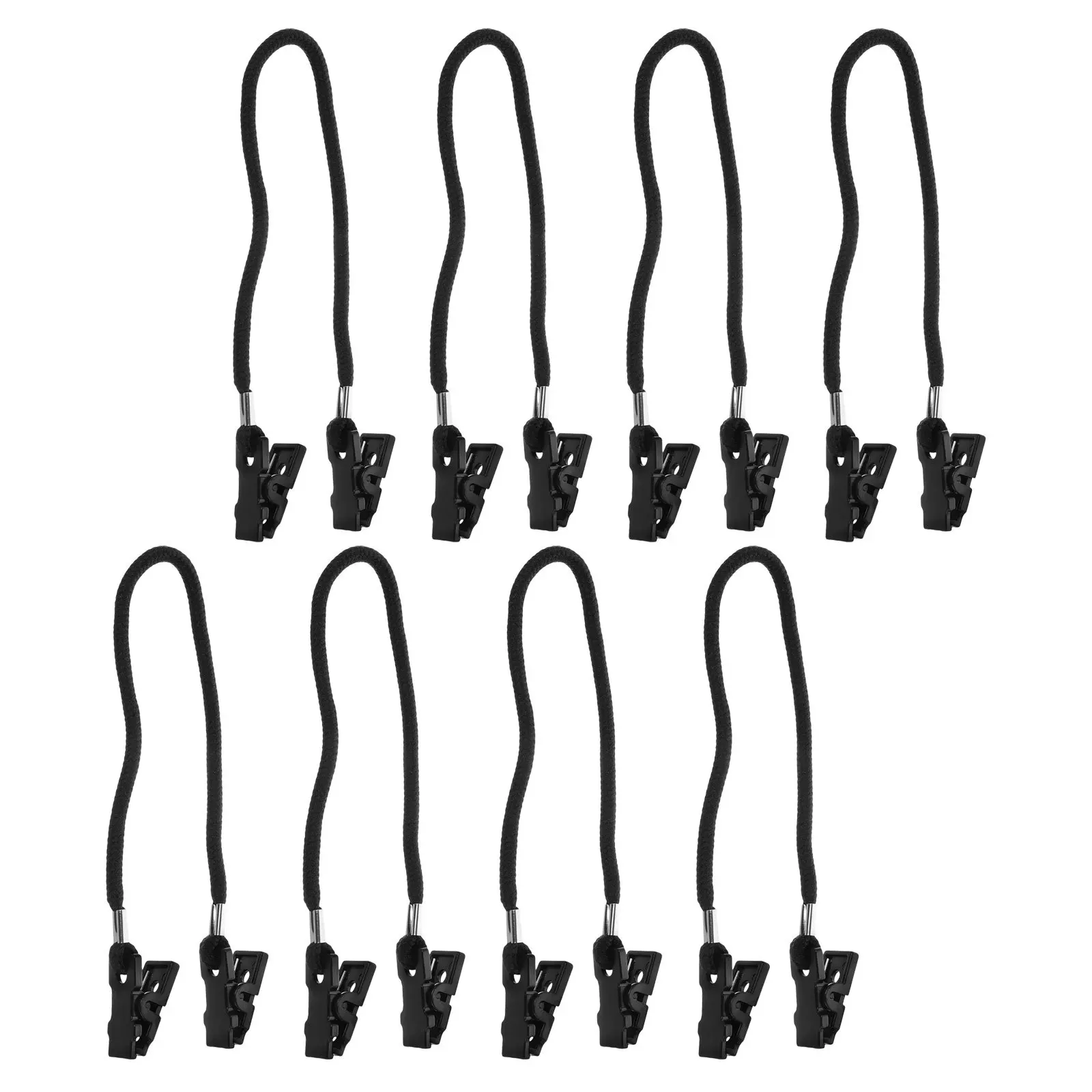

8pcs Sports Glasses Strap Windproof Polyester Retainer Anti-Loss Eyewear Holder For Running Cycling Skiing - Hat Clip Cap