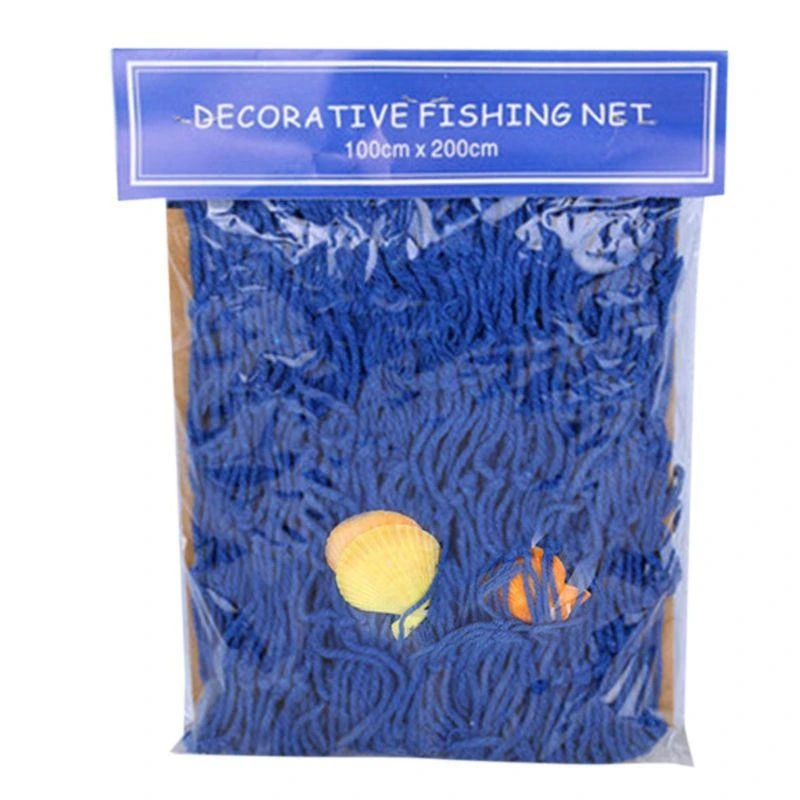 Mediterranean Handmade Woven DIY Fishing Net Seaside Wall Hanging Beach