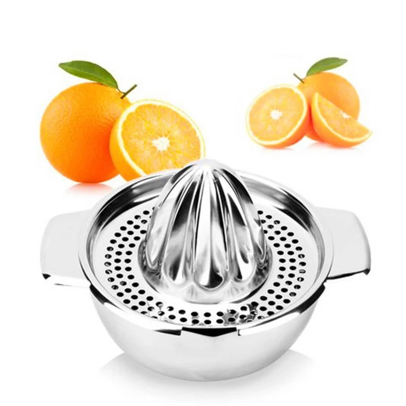 

LMETJMA Stainless Steel Lemon Squeezer Manual Juicer For Orange Lemon Squeezer Reamers Fruit Vegetable Squeezer Cup Kitchen Tool