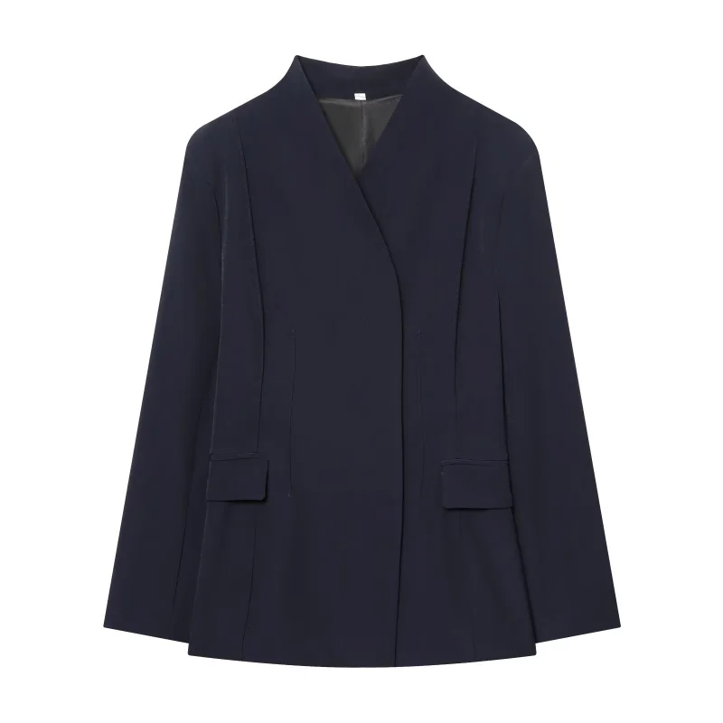 ETJ 2025 dames nieuw modeontwerp driedimensionaal gesneden slank colbert met hoge kraag en bijpassende casual broek