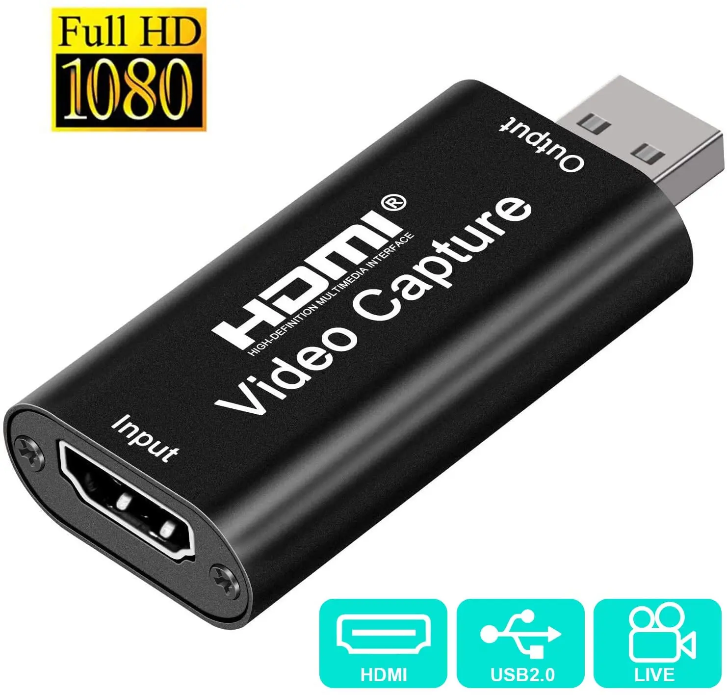 DTECH HD Mini 1080p 4k Portable Live Recording USB hdmi Video Capture Card