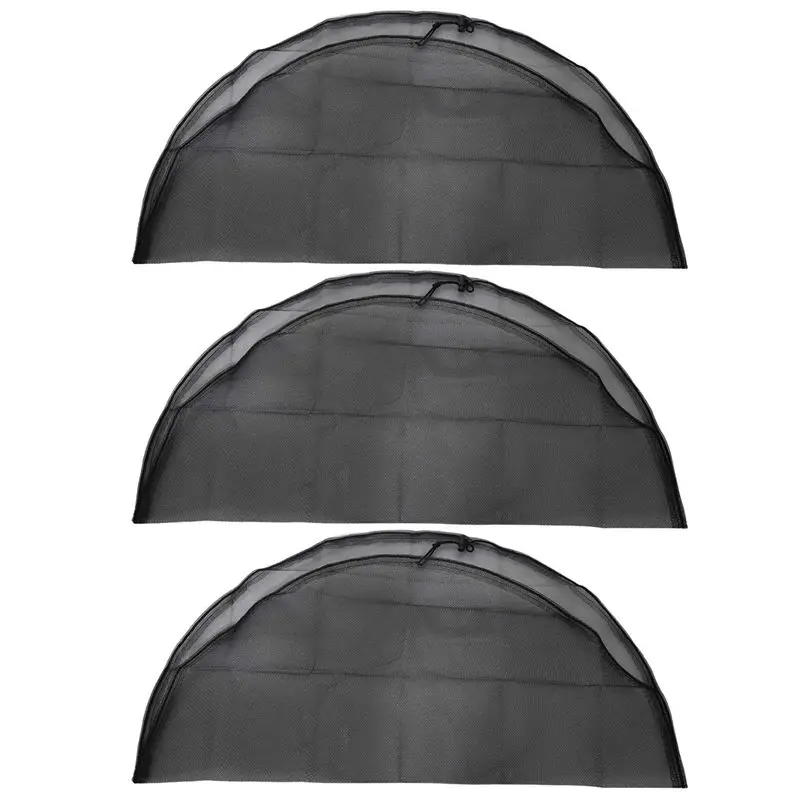 3-Pack Mesh Covers for Rain Barrels & Water Buckets - Leaf, Debris & Insect Proof Strainer Net for Tanks