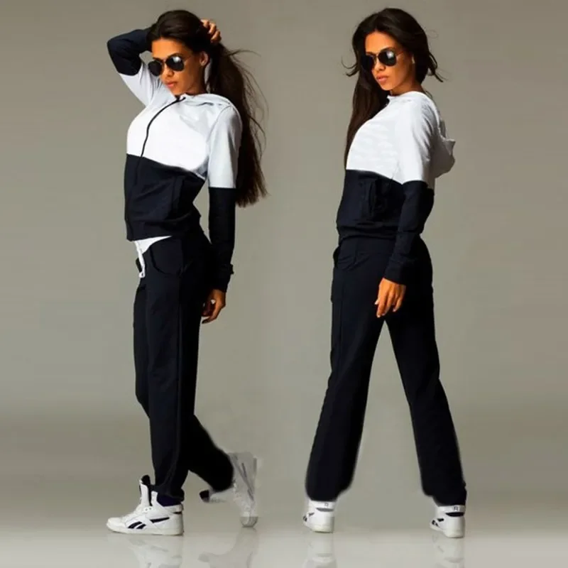 Tracksuit Jogger Suit Female Casual Streetwear Outfits conjunto sudadera mujer white outfits women tracksuit 2 piece set winter