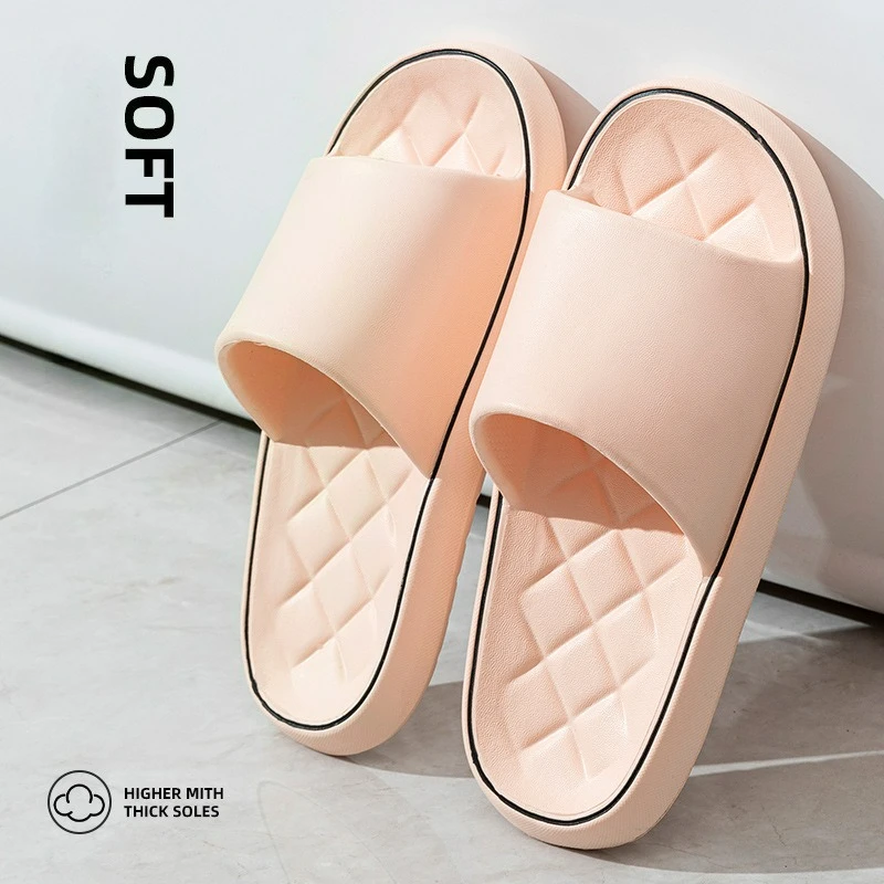 EVA Material Women's Summer Shoes Fashionable Home Bathroom Bath Anti Slip and Odor Proof Home Indoor Adult One Line Slippers