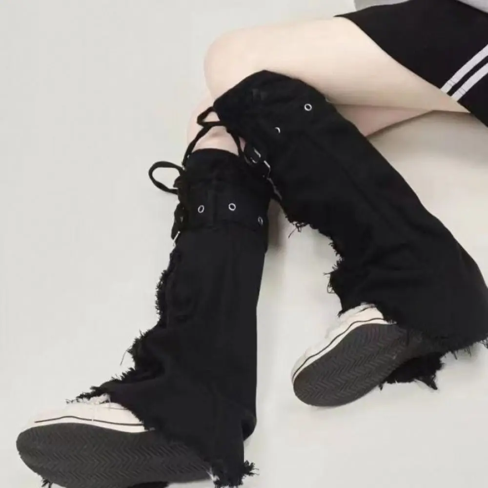 

Casual Y2k Cross Leg Warmers Spicy Girl JK Trumpet Leg Covers Sweet Cool Footcover Long Stockings Women