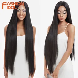 Bella Synthetische Gerade Spitze Perücken 38 Zoll Super Lange Gerade Haar Spitze Vorne Perücke Lolita Rosa Blonde Cospaly Perücken Für frau