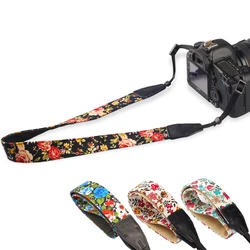 NEW Camera Shoulder Strap Neck Belt Vintage Chinese Flower Style Durable Cotton Universal Straps for Canon for Nikon DSLR