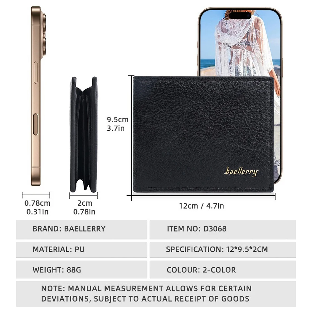 Baellerry классические короткие мужские кошельки из натуральной кожи модный карман для монет держатель для карт мужской кошелек простое качество
