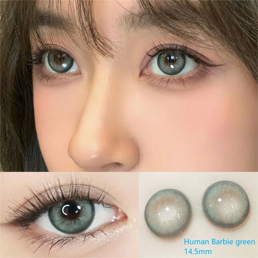 KSSEYE 2PCS Colored Contact Lenses for Eyes Natural Beauty Brown Pupils Circle Lenses Cosmetics Color Lense Yearly Fast Shipping