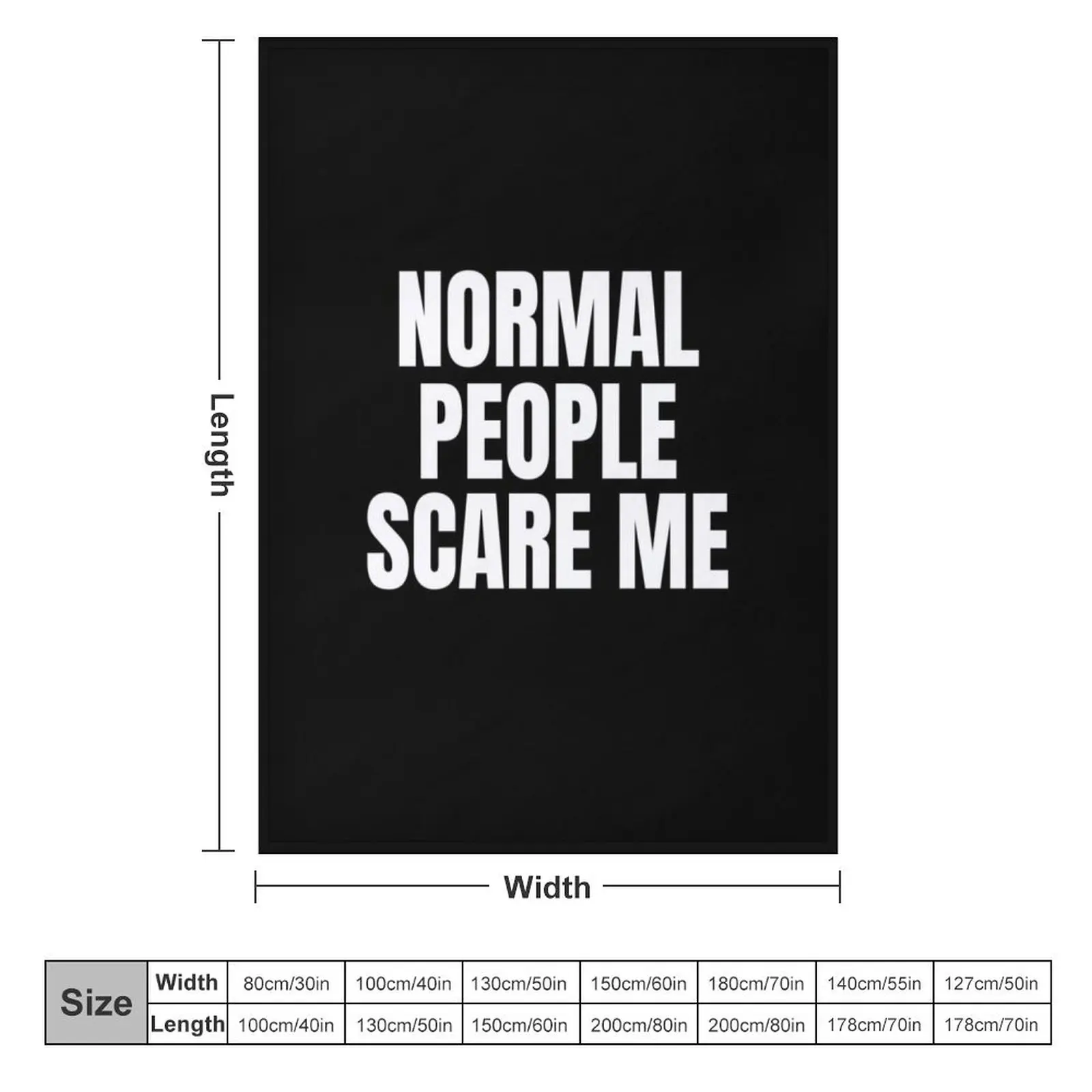 Normal People Scare Me Throw Blanket Comforter Sofa Hair Blankets