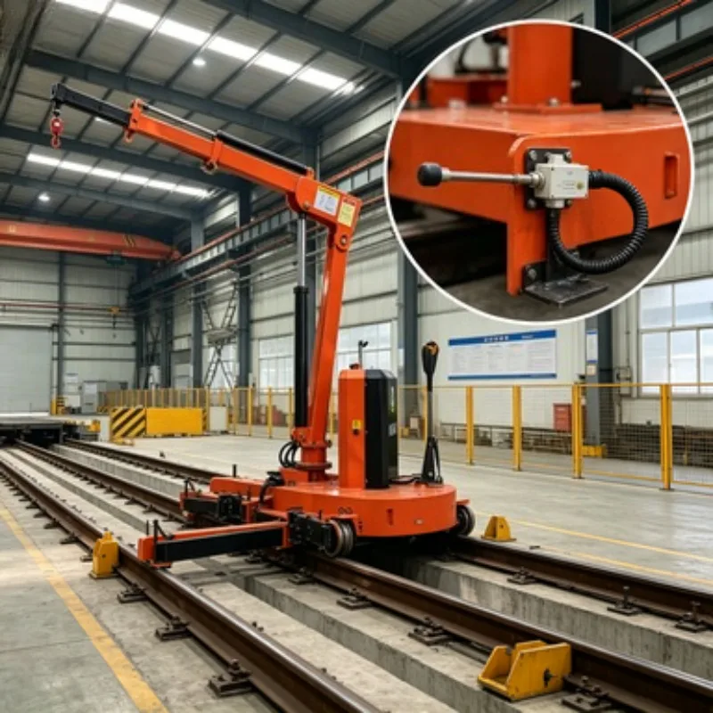 Fully Automatic Traveling Mini Crane – Hydraulic Boom Hoist with 360° Rotation, Remote-Controlled Electric Lifting