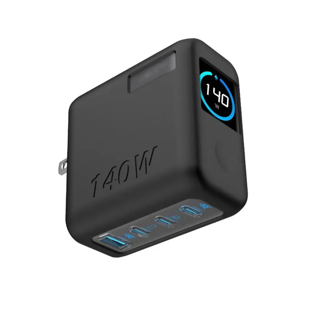 Shockproof Protective Charger Cover Clear Anti-fall Soft Charger Case Dustproof Compact for Anker Zolo 140W GaN 4-Port Charger