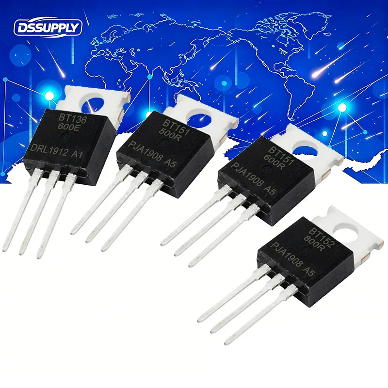 10PCS BT136-600D TO220 Silicon Controlled Rectifier BT136-600E BT151-500R BT151-600R BT151-800R BT152-500R BT152-600R BT152-800R