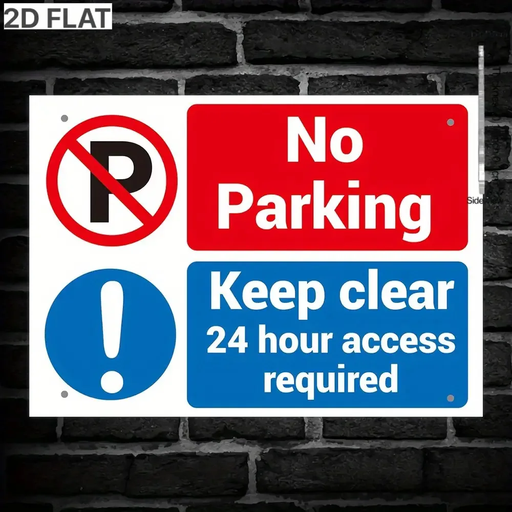 CIFBUY Vintage No Parking Sign Aluminum Wall Art Waterproof Wear Resistant Fade Proof Metal Plaque for Home Garage Office