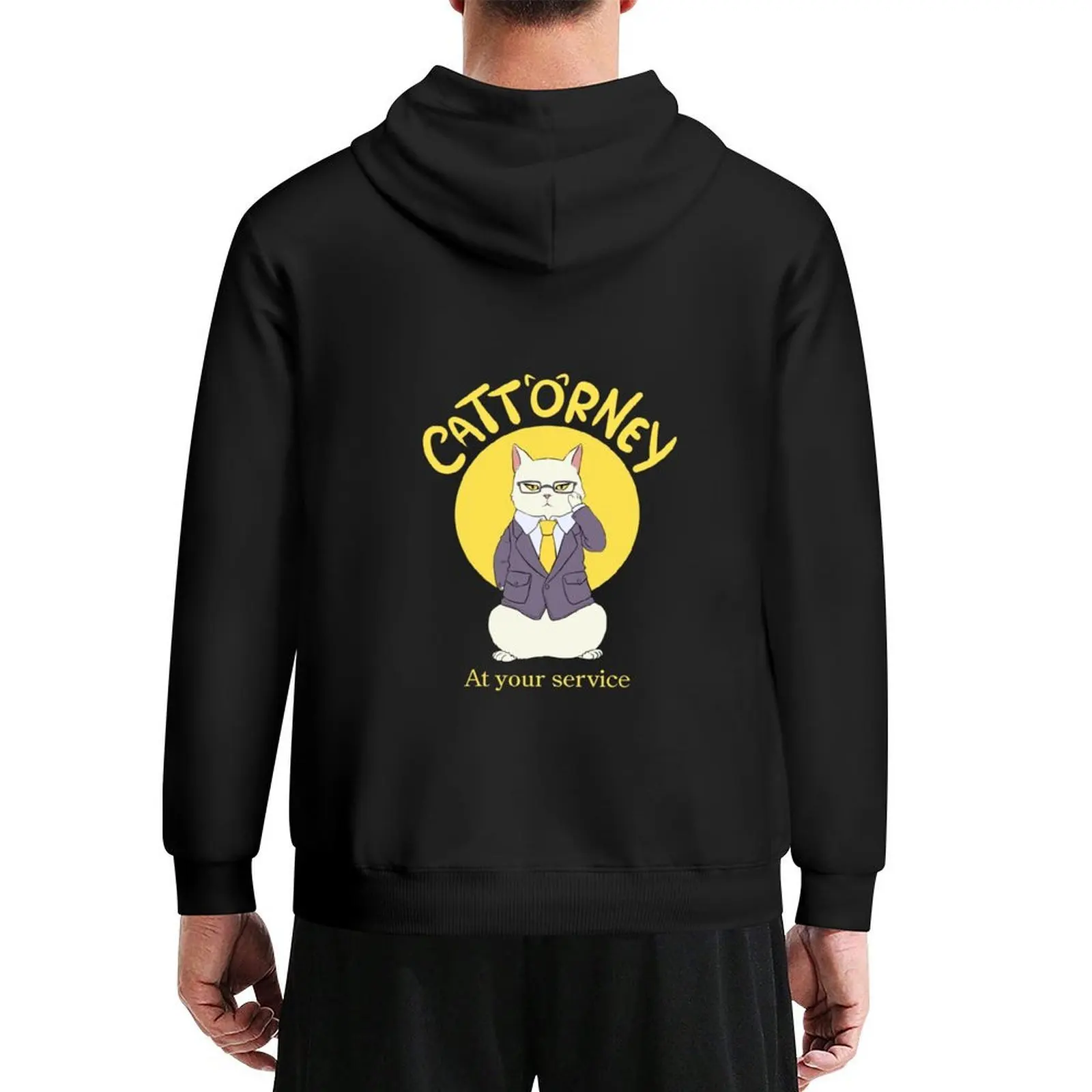 

Serious Cat Attorney - Ver. 1 Hoodie korean clothes male clothes anime clothing mens designer clothes tracksuits