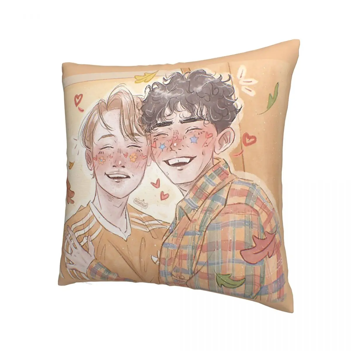 Heartstopper Lover Pillowcase Fabric Cushion Cover Decorative Nick and Charlie Throw Pillow Case Cover Home Dropshipping 45*45cm