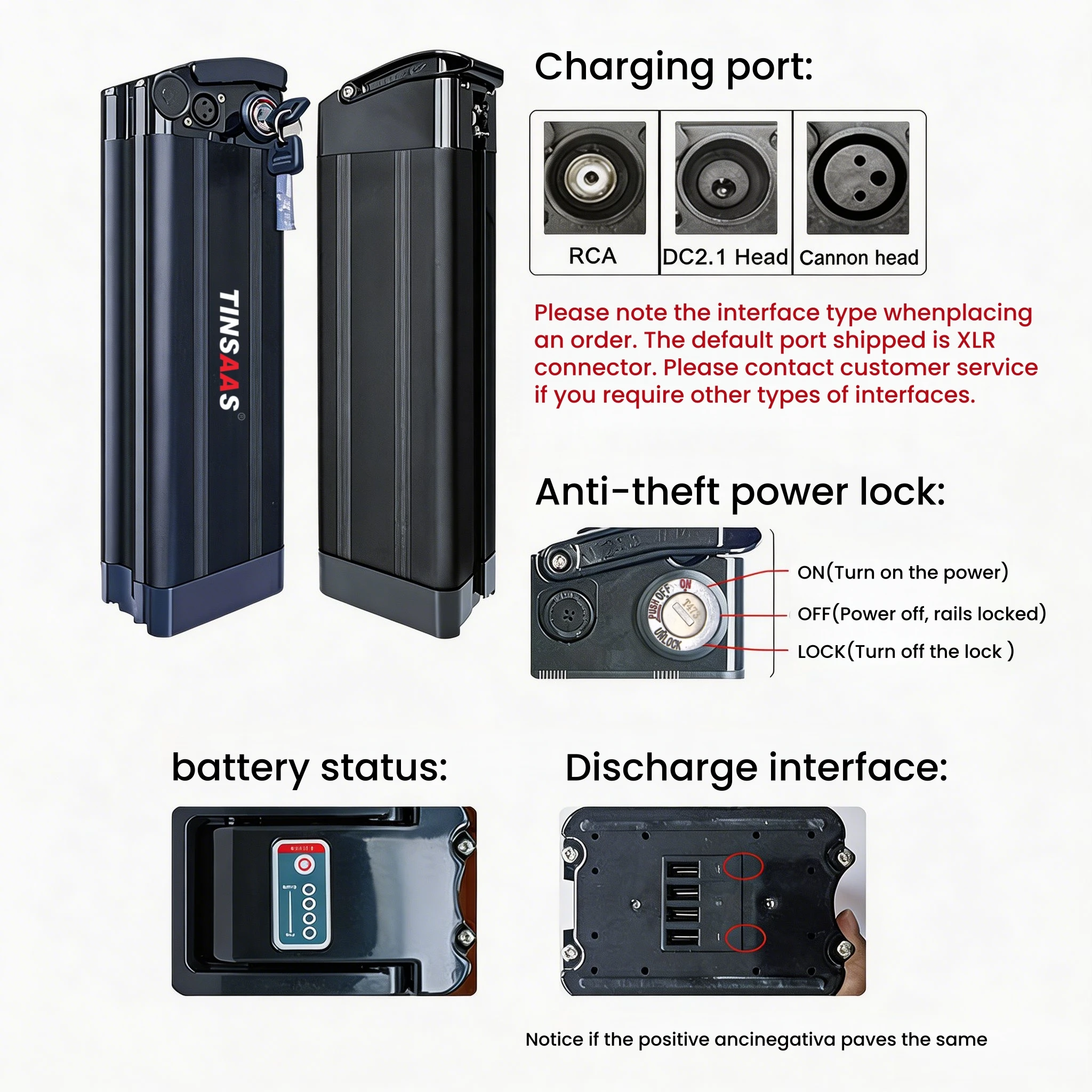 Silverfish Folding E-bike Battery Pack 36V 48V 20Ah 18650 Li-Ion Electric Bike Rechargeable Built-in BMS Bafang Motors 250-1000W