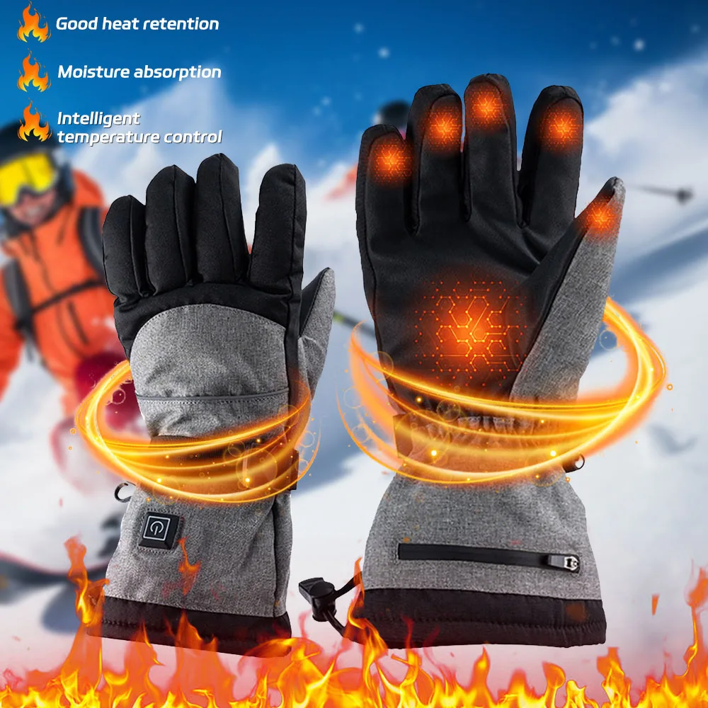 Savior Heat Electric Heated Glove Liners for Men Women Rechargeable Battery Heating Riding Ski Snowboarding Cycling Thin Gloves