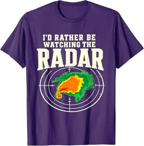 Ich würde lieber Radar Edges Distressed Storm Chaser T-Shirt Y2k Tracking Severe Tornadoes Grafik-Bekleidung aus weicher Baumwolle ansehen – Detail 13