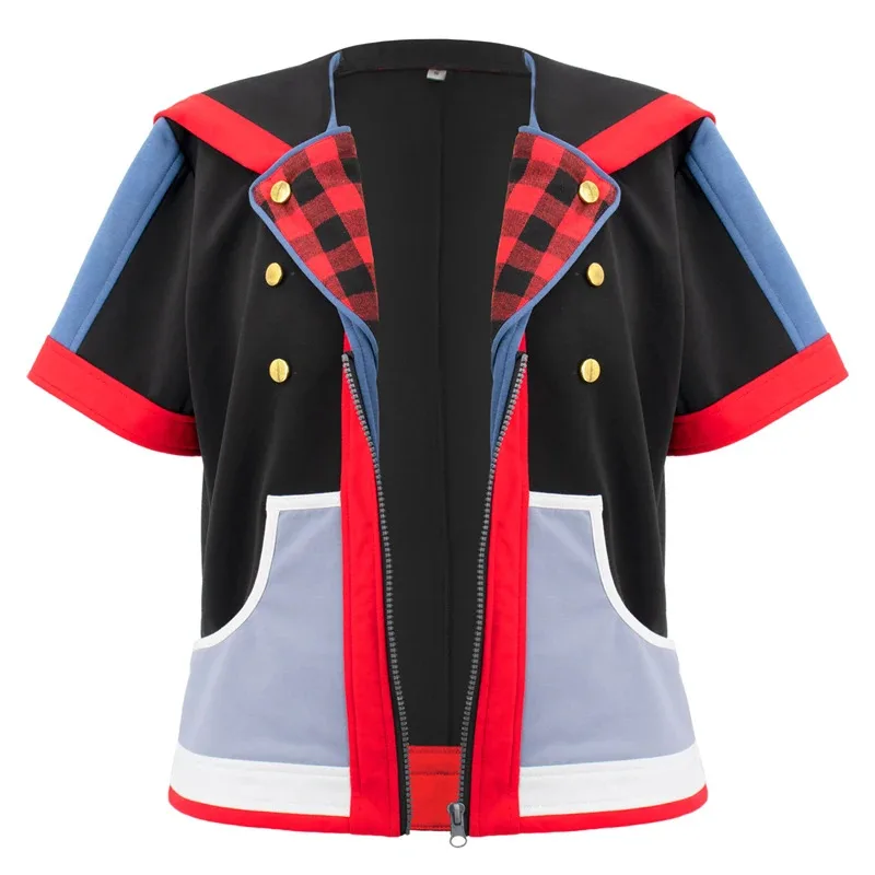 DAZCOS Kingdom Hearts Sora Cosplay Costume Men Casual Jacket Halloween Carnival Party Costumes