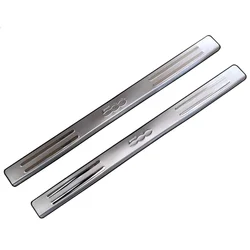 High quality Stainless steel Door sill scuff plate Guards cover trim for Fiat 500 / 500C Car styling