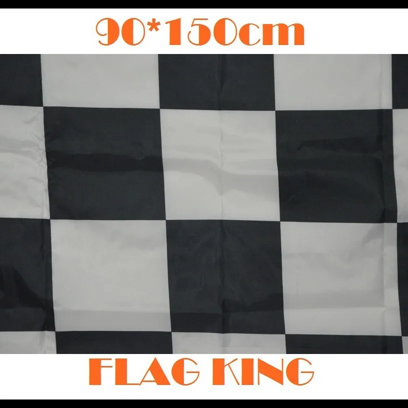 Racing Checkered Flag 90x150cm Wall Hanging Banner for Racing Competition Home Party Decoration
