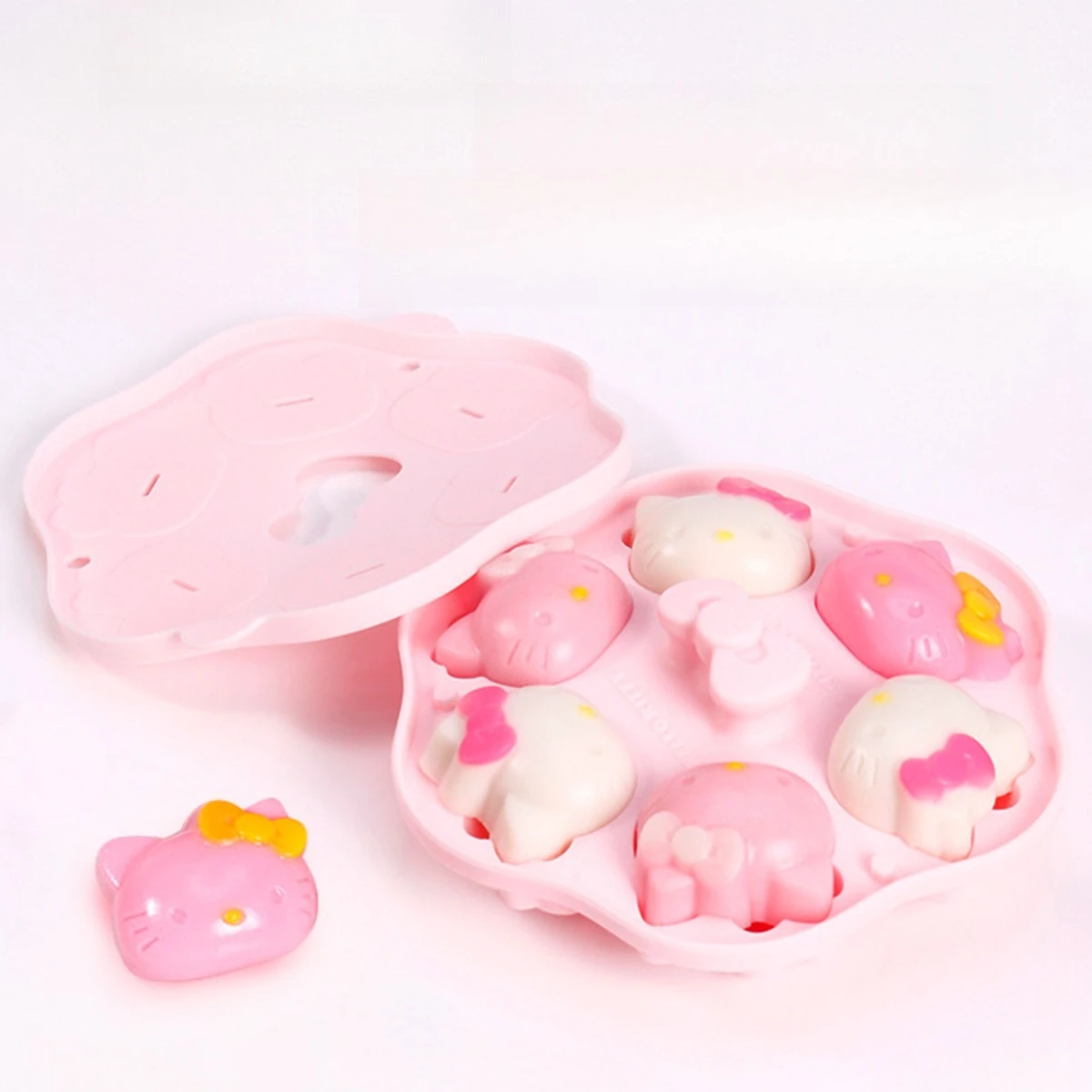Anime Kawaii Sanrio Hello Kitty Silicone Baking Mold Non Stick High Heat Resistant Steamed Bun Cake Pudding Mould Lovely Cartoon
