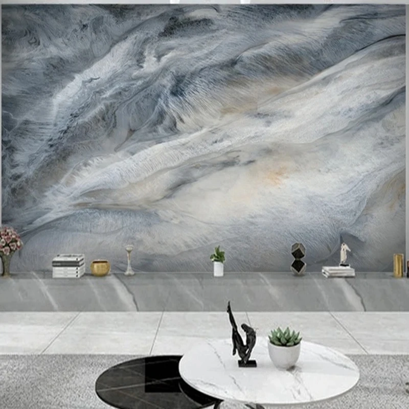 

Custom Wall Mural Abstract Ocean Waves Design Wallpaper Decorative Background Home Decor Wall Art Print Living Room Bedroom Deco