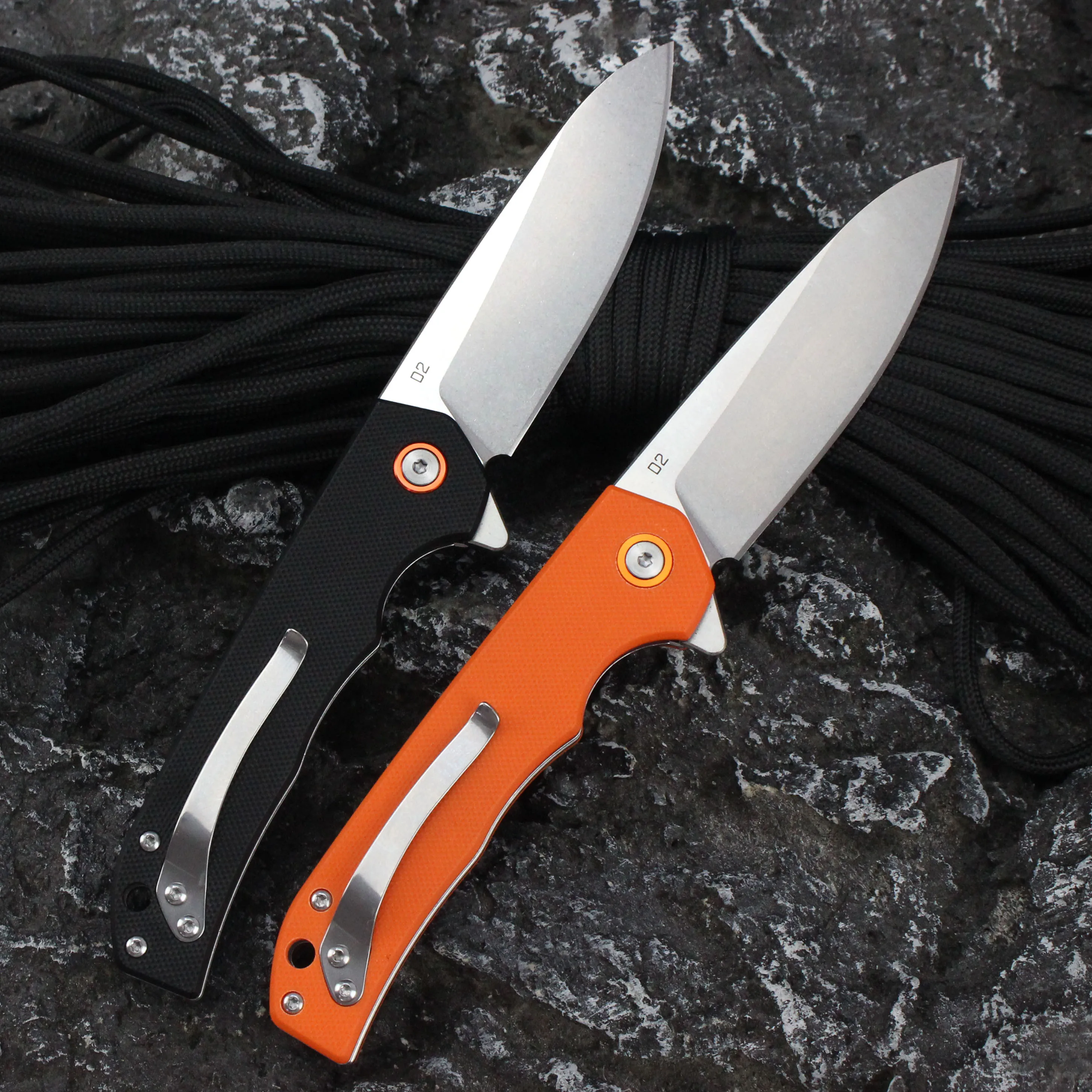 Tuunafire GT-T0063 Coltello pieghevole D2 Lama in acciaio Coltello da sopravvivenza tattico Flipper Coltello da caccia EDC Strumento di sopravvivenza 225 Nuovo