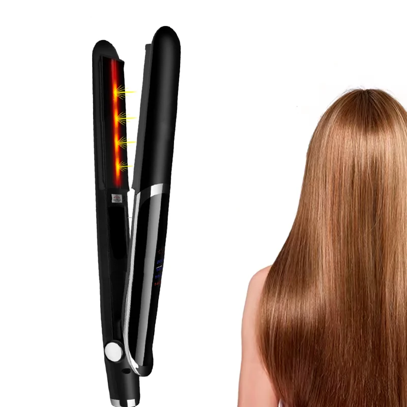 

Fast Heating Electric Iron Curling Straightening Irons Hair Styling Tool 2 in 1 Professional Hair Straightener for Wet Dry Hair