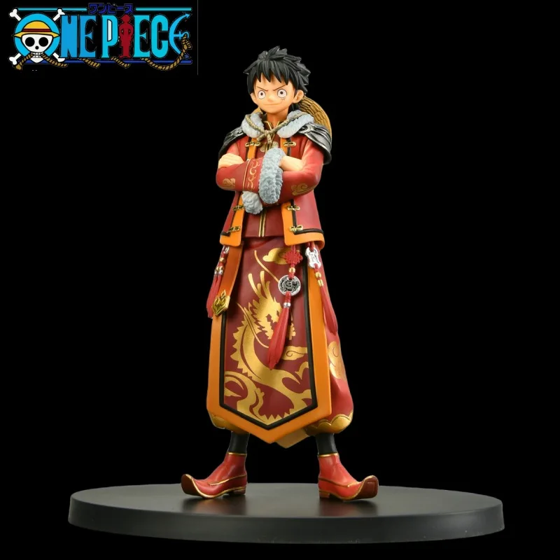 Bandai 17cm/6.69inch One Piece Original Anime Figure DXF Monkey D. Luffy Roronoa Zoro Action Figure Toys For Kids Gift