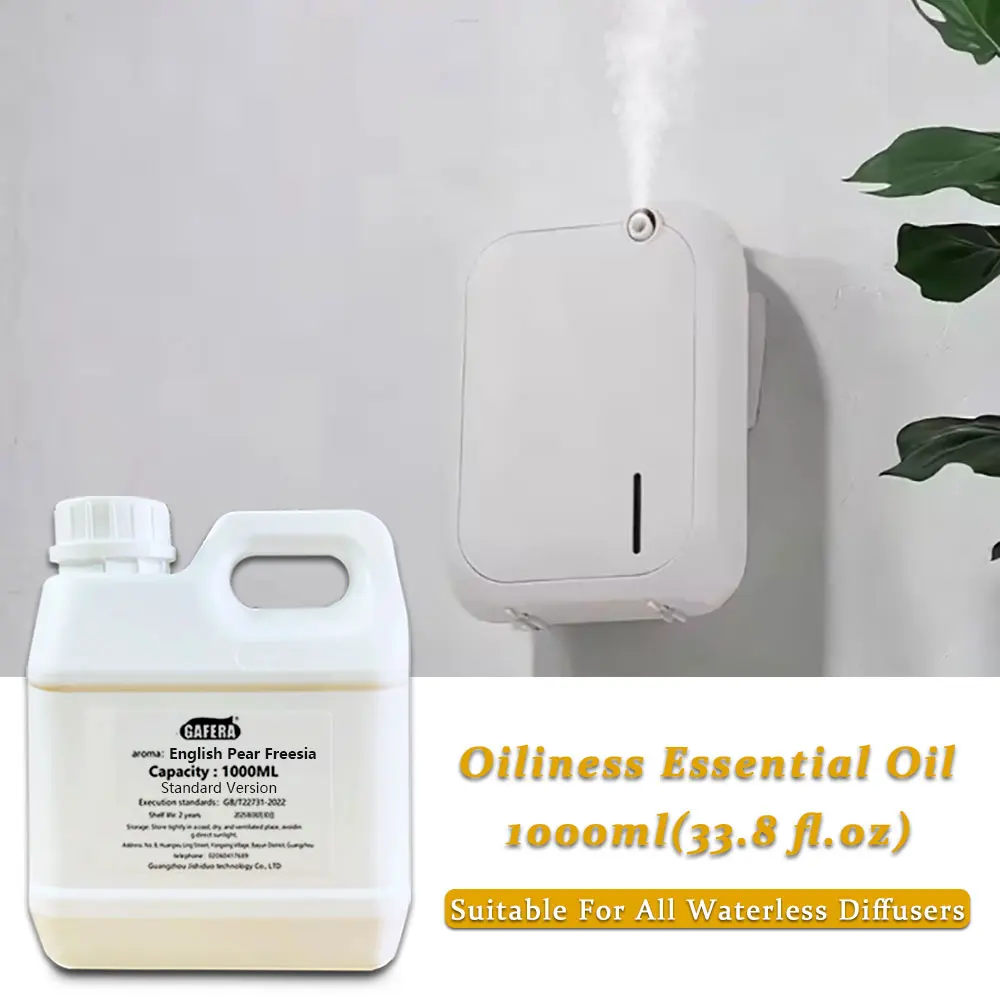 GAFERA 1000 مل (33.8 أونصة سائلة) زيوت الأرز/فريزيا/هيلتون الأساسية - لجميع أجهزة الناشر بدون ماء، موزع توصيل زيت الروائح العلاجية #1