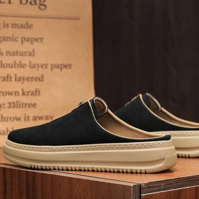 New Outdoor Soft Sole Men's Slippers summer Non-Slip Sole Half-Drag Designer shoes Comfortable Casual Walking Shoes for shoes