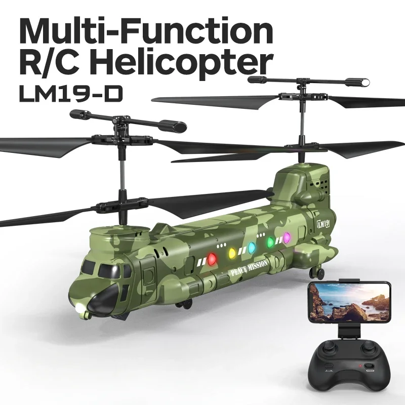 LM19-D RC Helicopter 2.4G Professional Electric Aerial Photography with 480P Camera Remote Contorol Aircraft Toys for Children