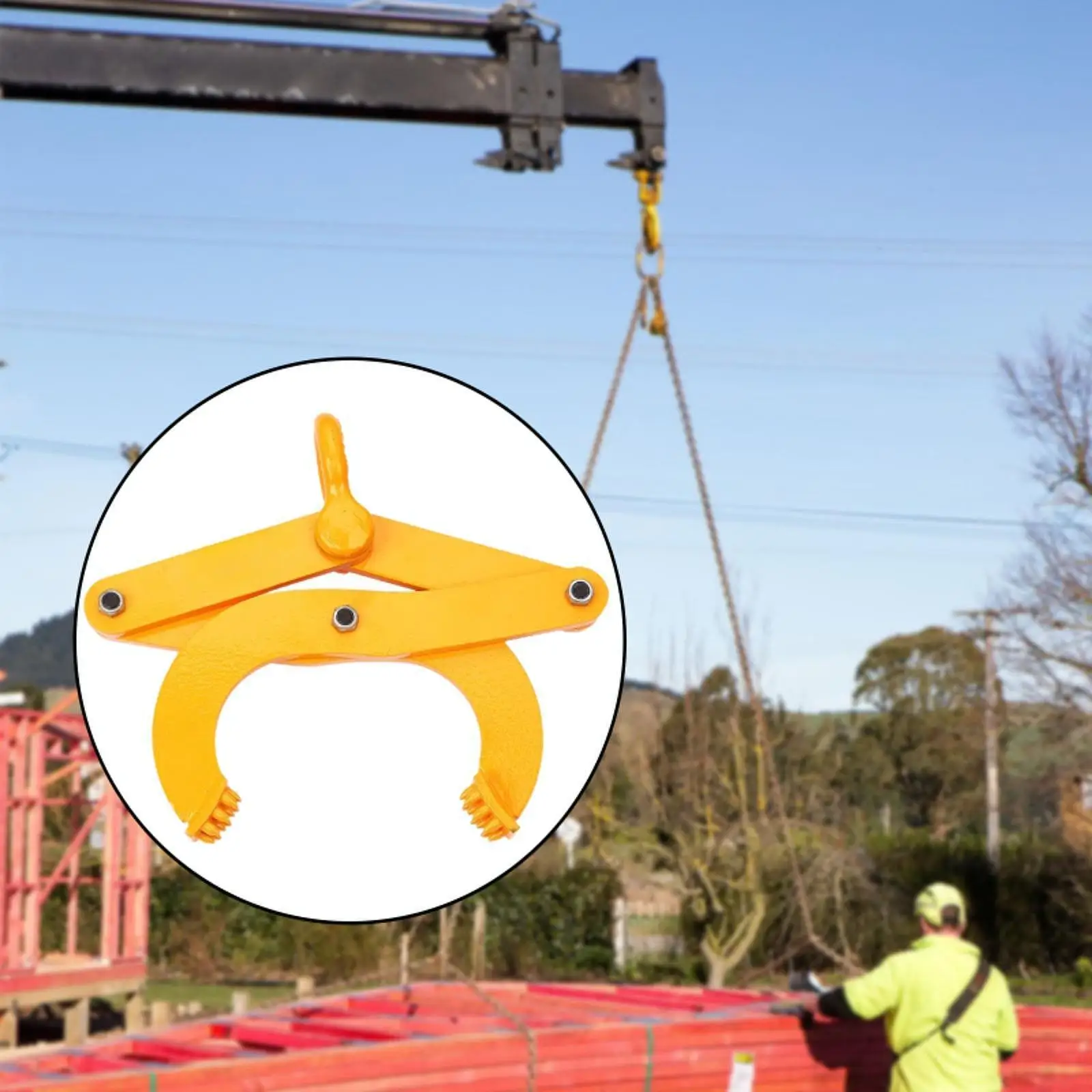 

Pallet Puller Pipe Roll Professional Sturdy Industrial Lifter Heavy Duty Round Stock Material Tube Lifting Clamp Pallet Grabber