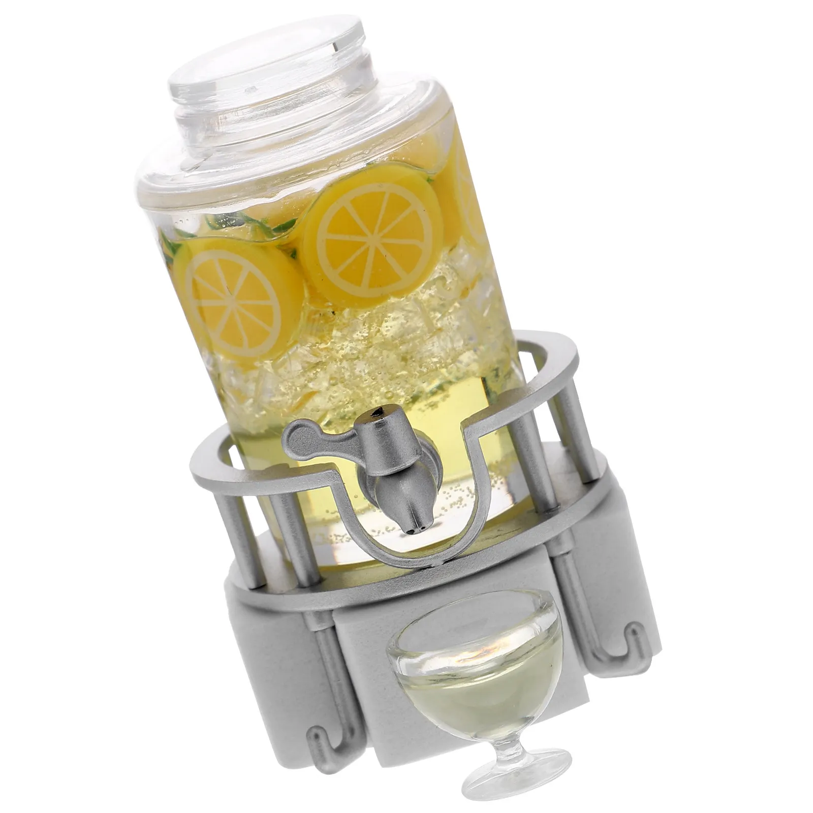 

Miniature Drink Dispenser Decor Mini Juice Barrel Accessories Realistic Small House Beverage Barrel Ornament for Kitchen Bar