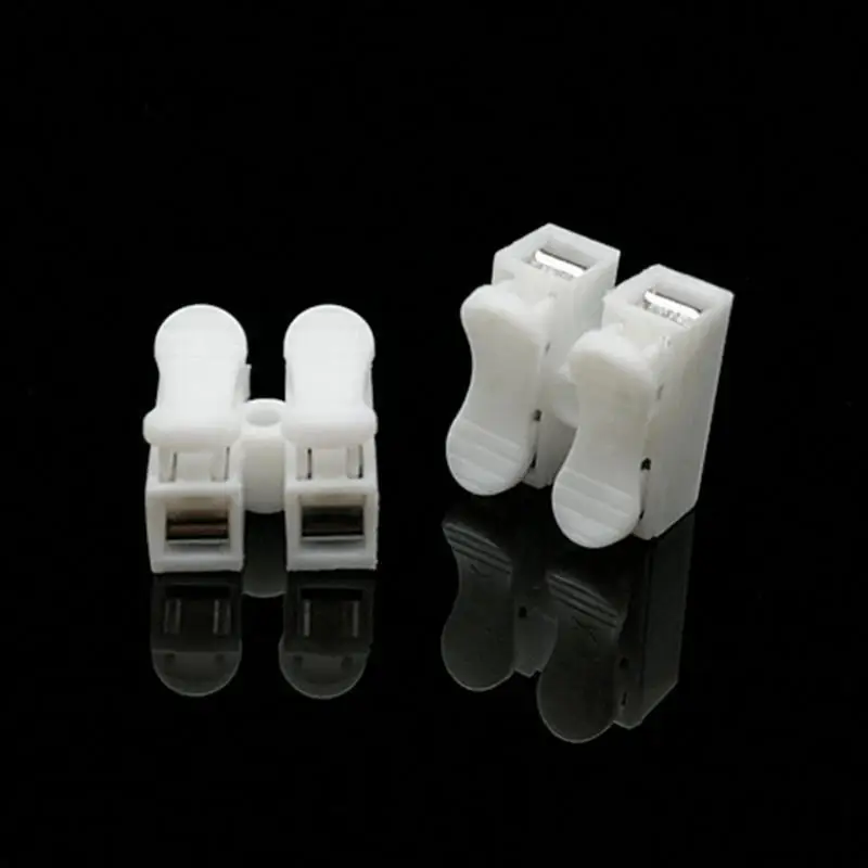 CH-2 1P 2P Cable Wire Connector 50/100Pcs No Soldering Screwless Quick Terminals for Office Equipment Repair