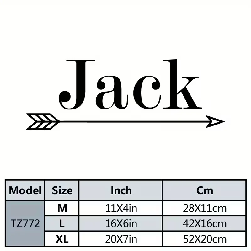 1pc of New Personalized Custom Name Arrow Home Decor Additions for Kitchen Wall Art Stickers And Murals