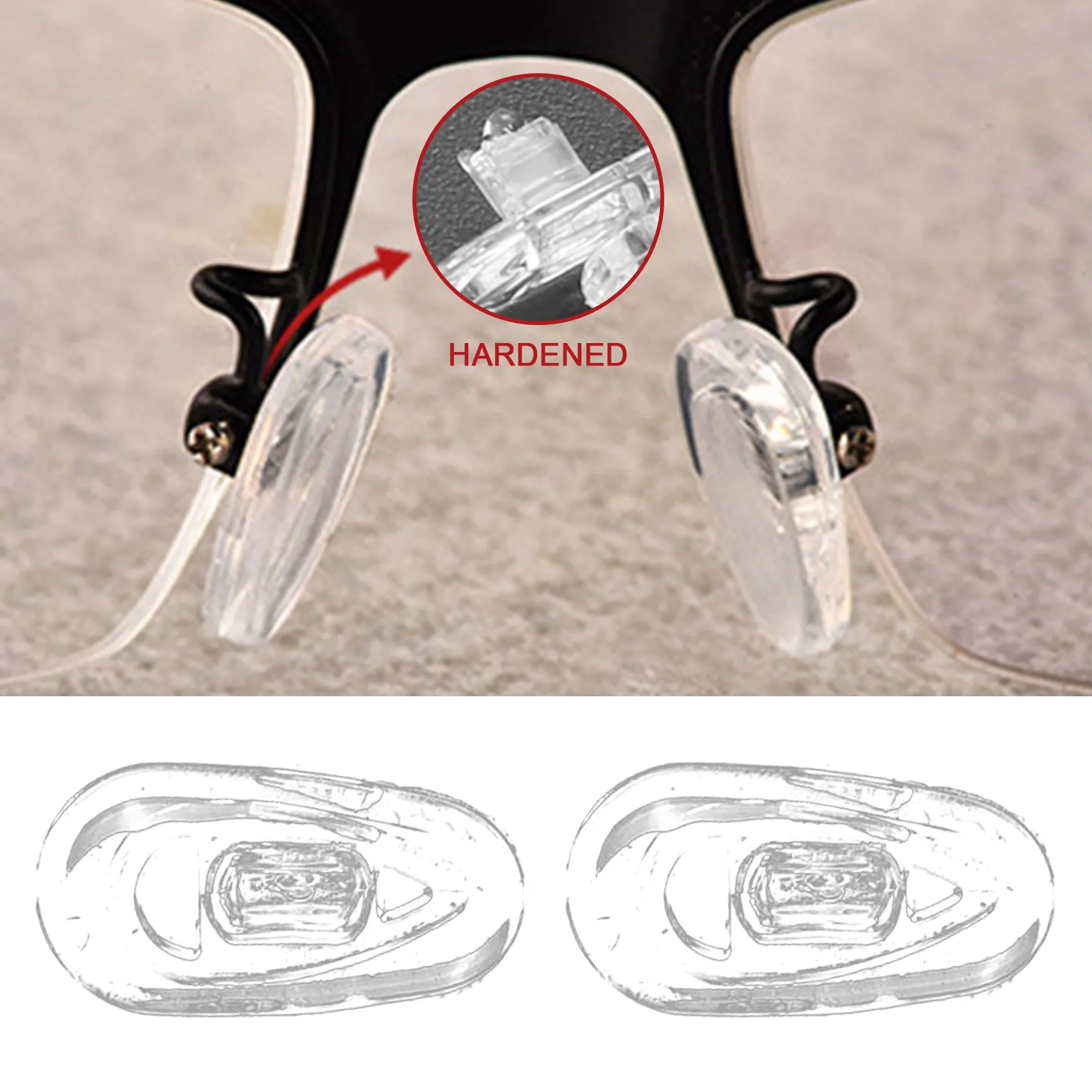 Новейший! 25 пар силиконовых носовых подушечек для очков овальной формы
