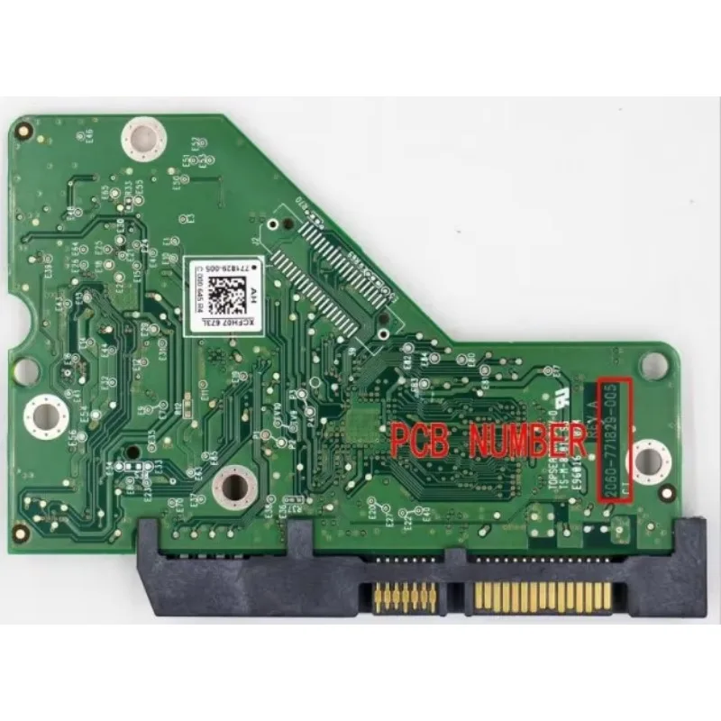 Placa de circuito do disco rígido de Western Digital, 2060-771829-005 REV P1 , 2060-771829-005