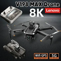 Dron Lenovo V198MAX con GPS, Fotografía Aérea 8K HD, Cámara Dual 4K, Quadrotor sin Escobillas, Evitación de Obstáculos Láser, Juguete Aéreo Óptico