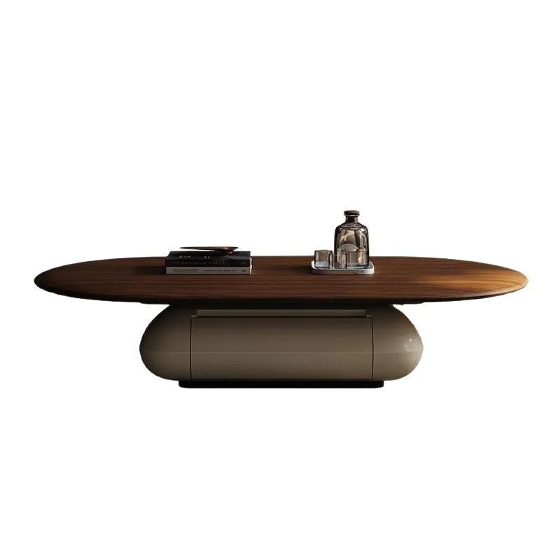 

Итальянский простой журнальный столик в средневековом стиле для гостиной, маленькой квартиры, современный овальный журнальный столик, новый дизайнерский кофе