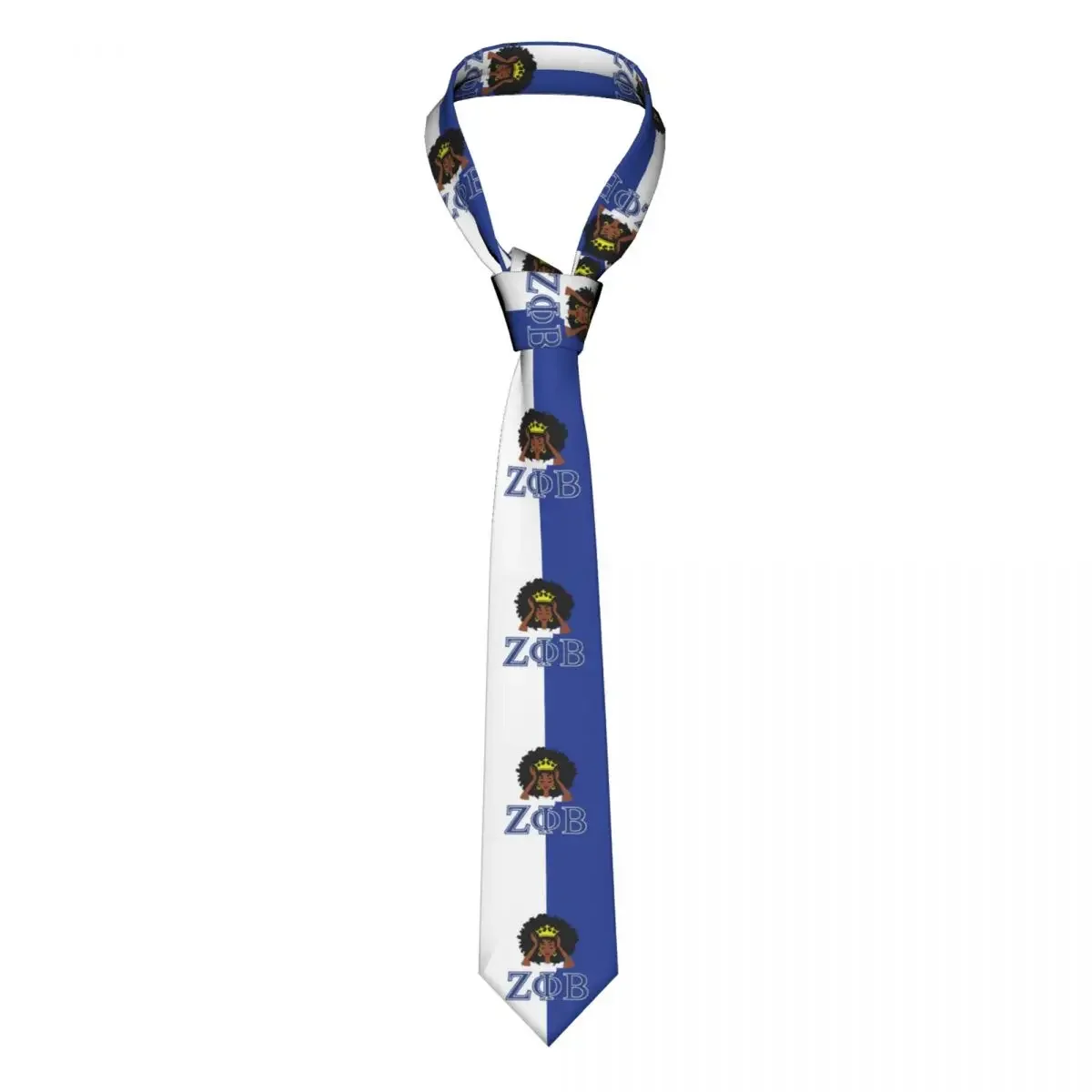 Custom Zeta Phi Beta Sorority Neck Tie Men Classic ZOB Greek Letter 1920 Silk Business Neckties