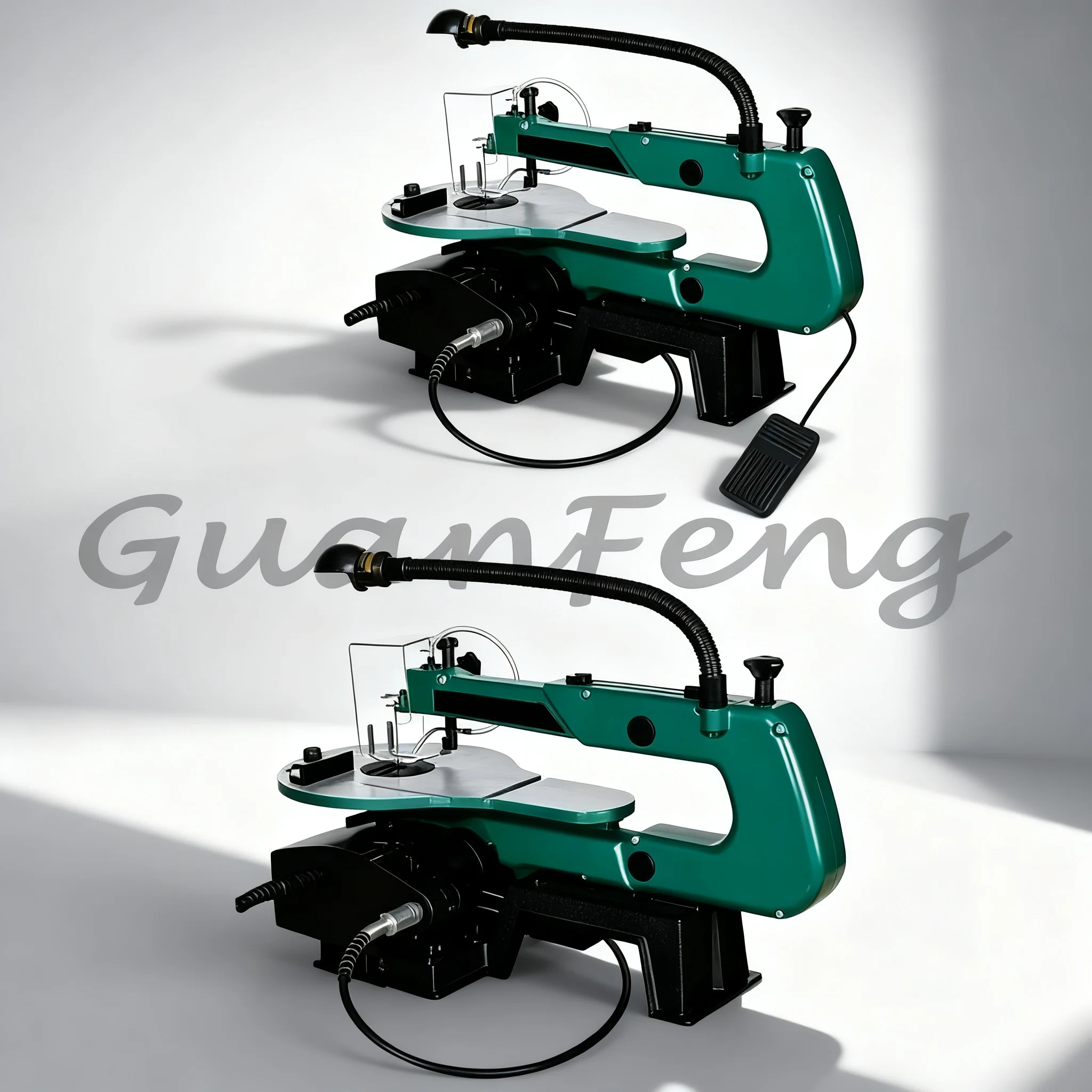 16 Inch Benchtop Scroll Saw H1602 With Foot Pedal, For Wood Metal Cutting Household DIY Carving Craft Processing Machine