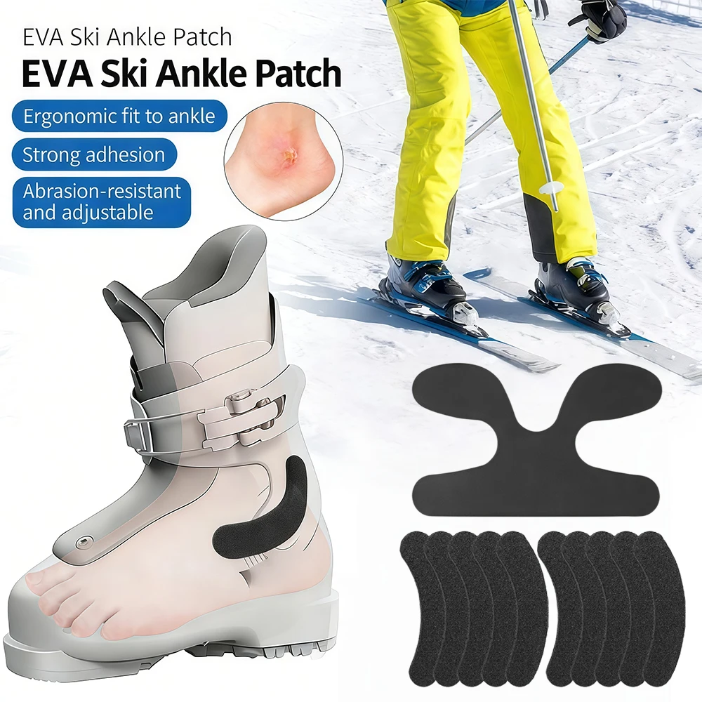 10-30Pcs EVA Self-Adhesive Snowboard Boots Narrowing Pads Ski Boot Ankle Wrap Pads Snowboard Boots to Reduce Ankle Blisters