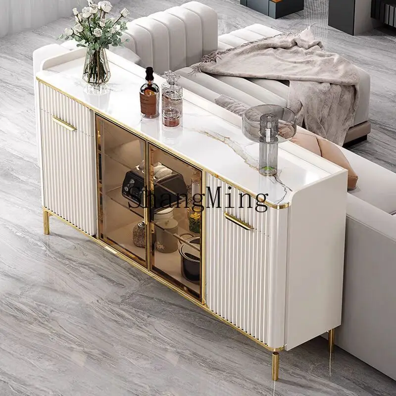 

ZYY light luxury rock slab simple dining side cabinet integrated wall multi-functional living room cabinet